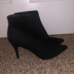 Black Pointed Toe Booties